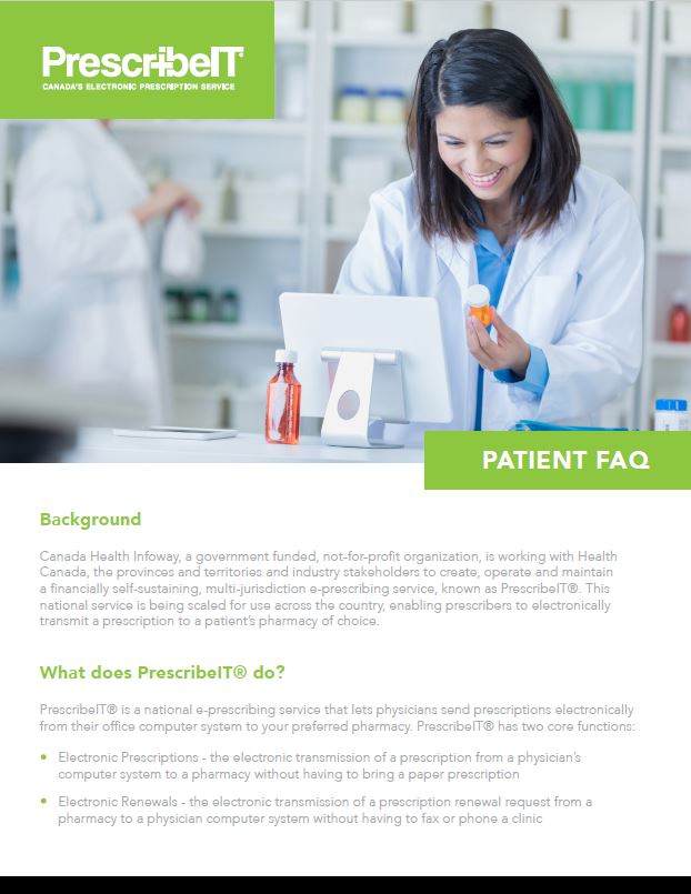 PrescribeIT Patient FAQ | PrescribeIT